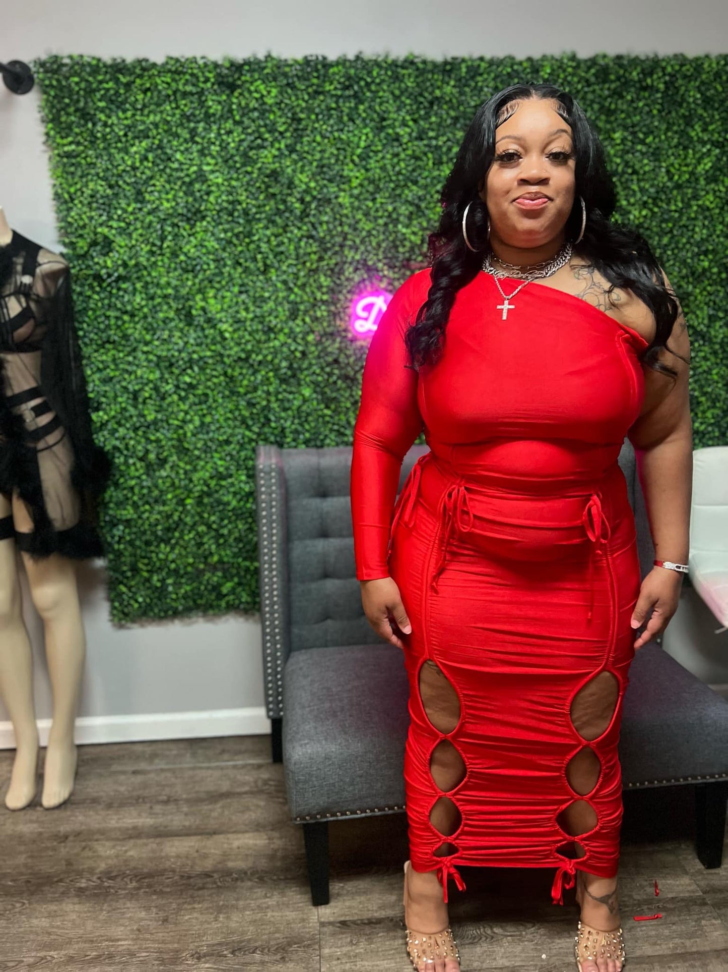 Red Dress 2 Piece